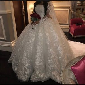 Custom made wedding dress